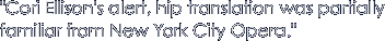 "Cori Ellison's alert, hip translation