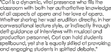 "Cori is a dynamic, vital