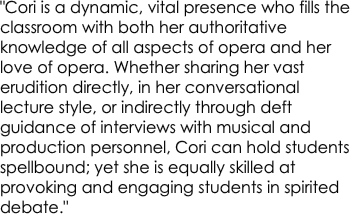 "Cori is a dynamic, vital